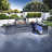 62-Inch 6-Burner 96000 BTU Deluxe Stainless Steel Gas Outdoor Kitchen Bar Barbecue Island Grill + Wine Cooler Compact Refrigerator + Rotisserie + Granite Countertops + Storage Cabinets & Drawers