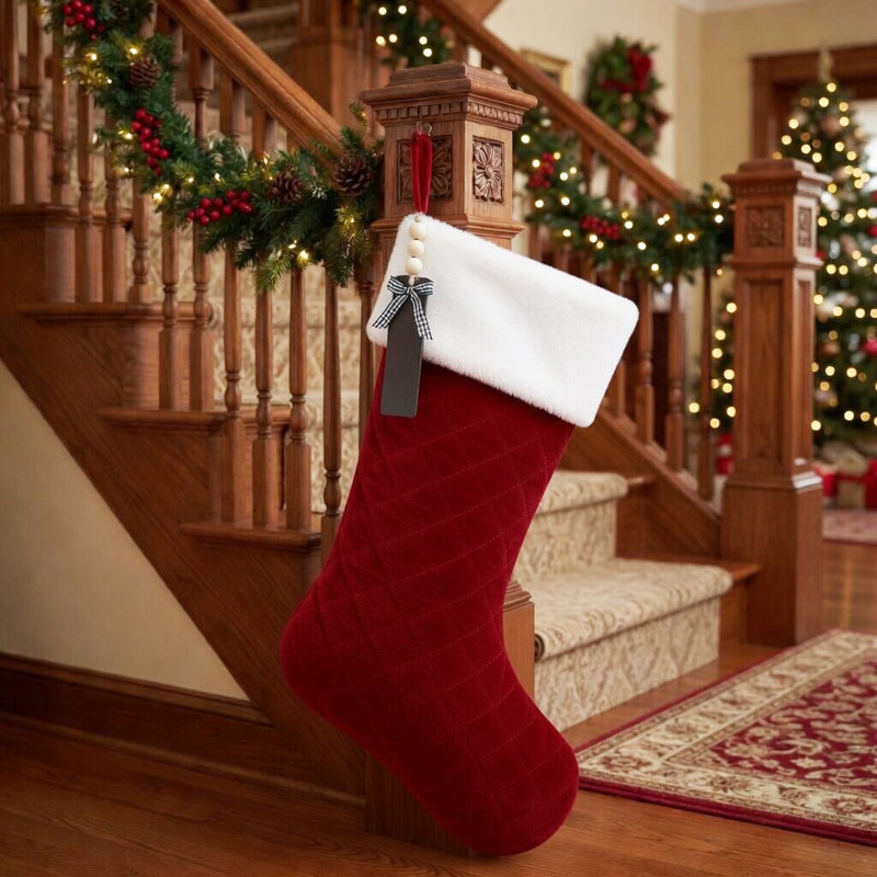 Chaussette de Noël matelassée géante 4 pi