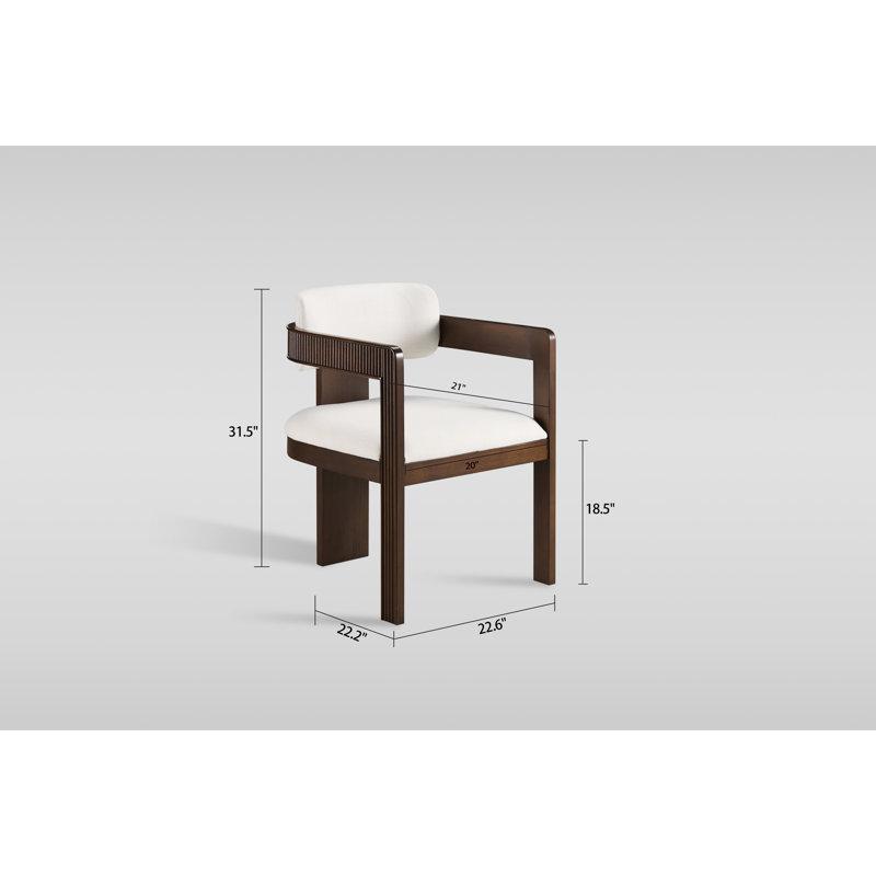 Chaise de salle à manger rembourrée (ensemble de 1)