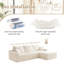 Canapé-repose-pieds beige