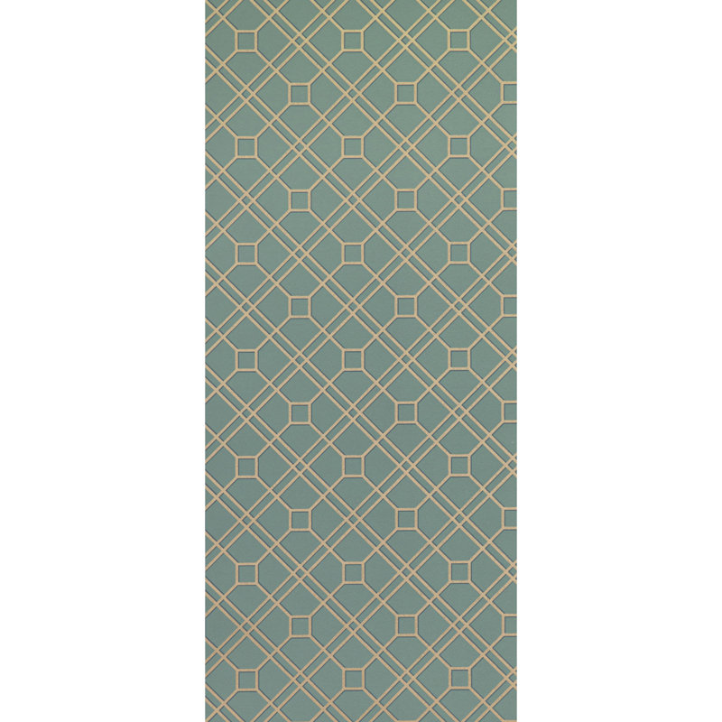 Wallpaper Roll, Teal/Bronze