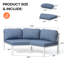 Ensemble de canapé modulaire d'extérieur en aluminium Sunbrella®-1889647527-1889647522