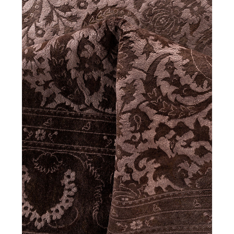 Overdyed One-of-a-Kind 9' 3" X 12' 2" Hand Knotted Area Rug