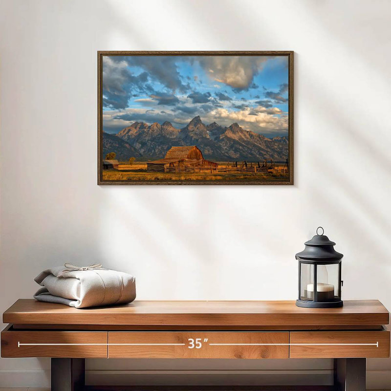 Rustic Wyoming, 19 po x 13 po, Cadre flottant noyer