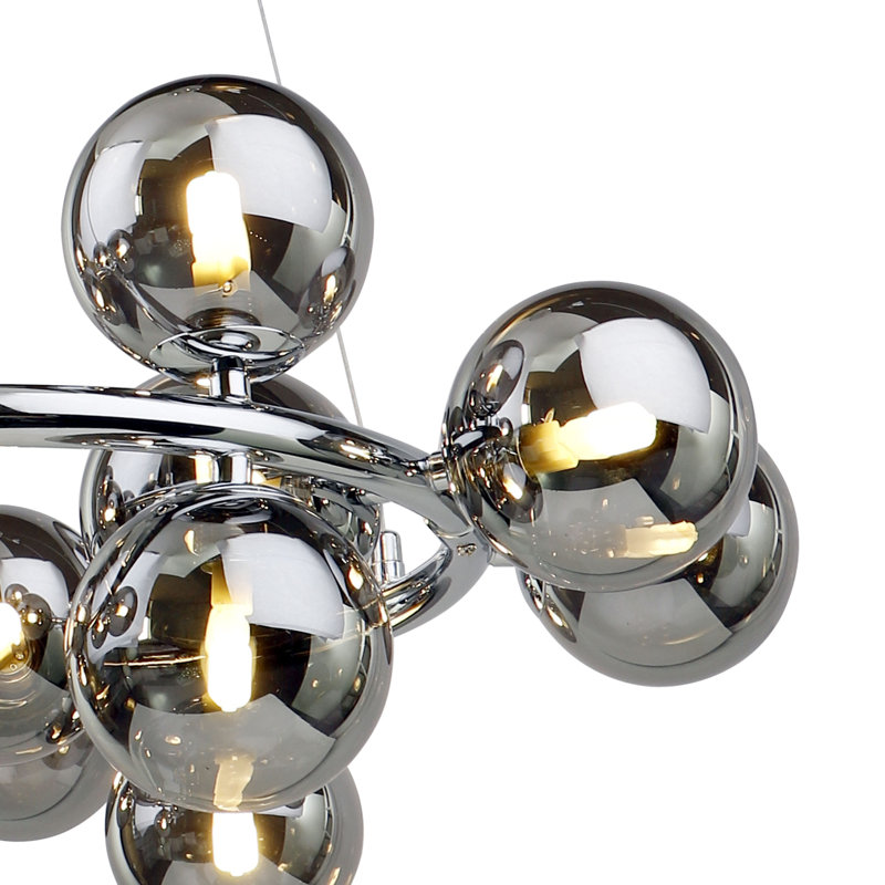 Broadus 15 - Light Cluster Pendant, Chrome, Smoke