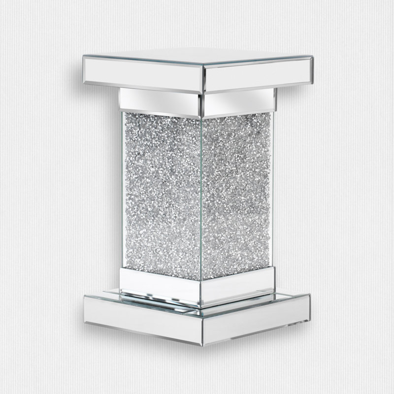 Mirrored End Table