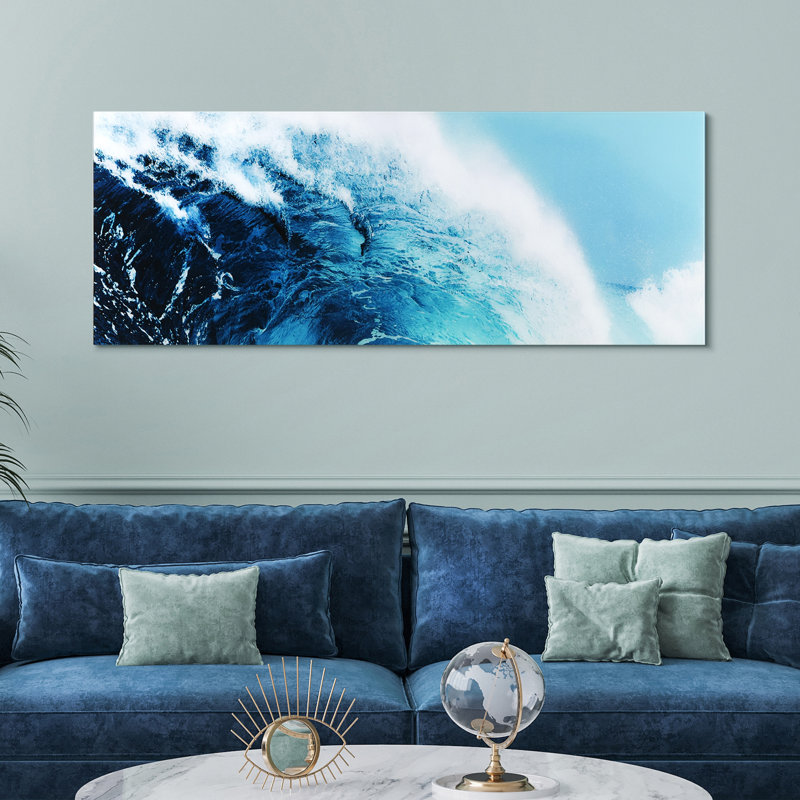 «Blue Wave I», impression sur verre trempé