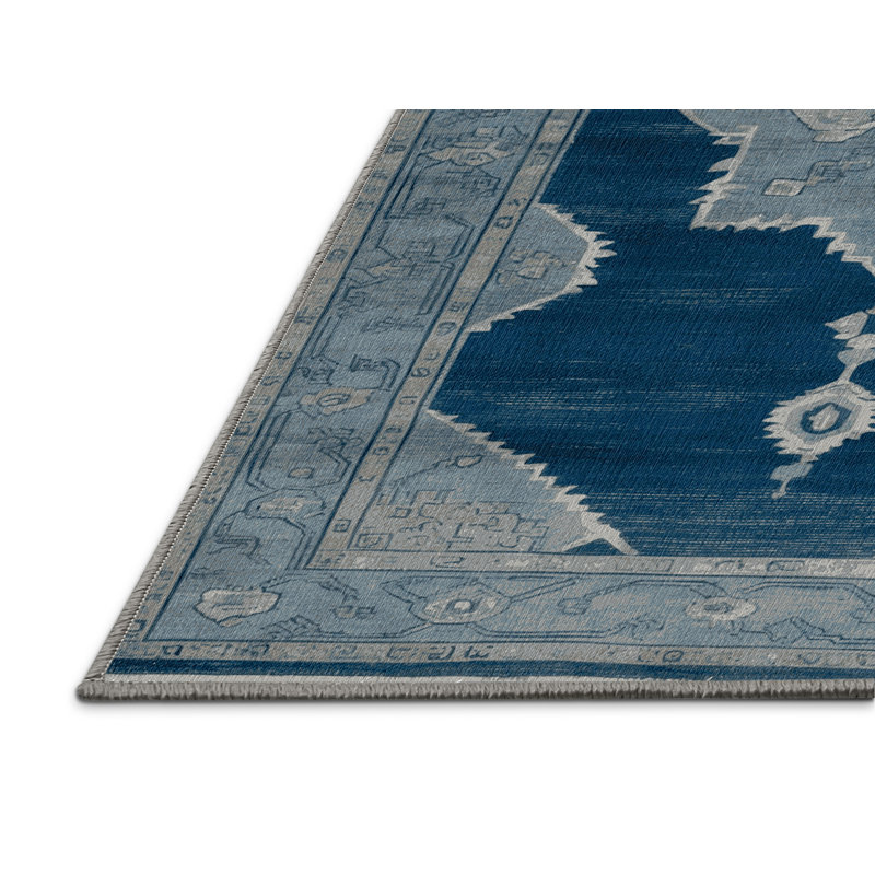 Machine Washable Overdyed Gray Area Rug, Rectangle 8' x 12'