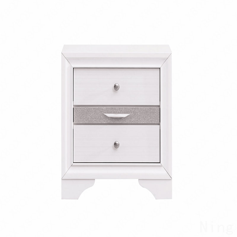 Table de chevet Basic, Blanc