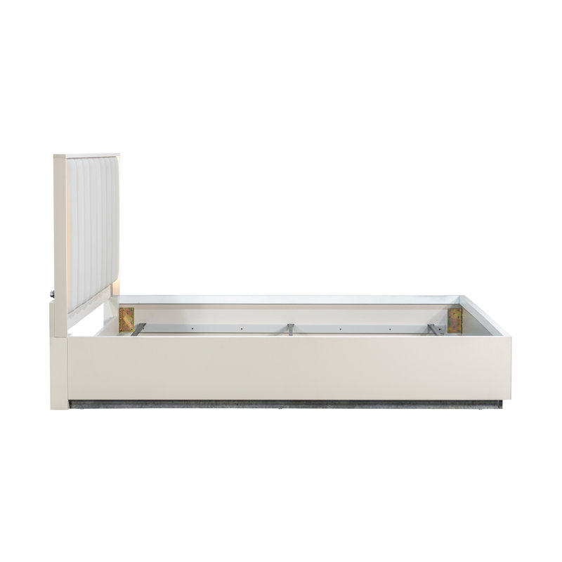 Pavira Bed With LED Lights - Stone, King