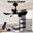 28" Ceiling Fans with Lights and Remote/APP Control, Low Profile Ceiling Fans with 5 Reversible Blades 3 Colors Dimmable 6 Speeds Ceiling Fan for Bedroom Kitchen 