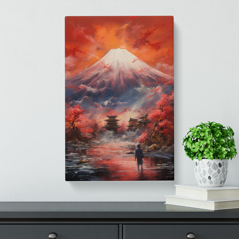 Mount Fuji Action - Wrapped Canvas, 60cm H x 40cm W x 3cm D