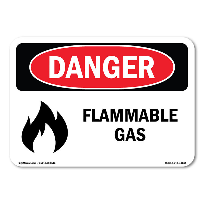 Ensemble de 10 décalcomanies à gaz inflammables 5 po x 3,5 po