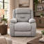 Fauteuil inclinable avec tissu haute performance et accoudoirs rembourrés, gris