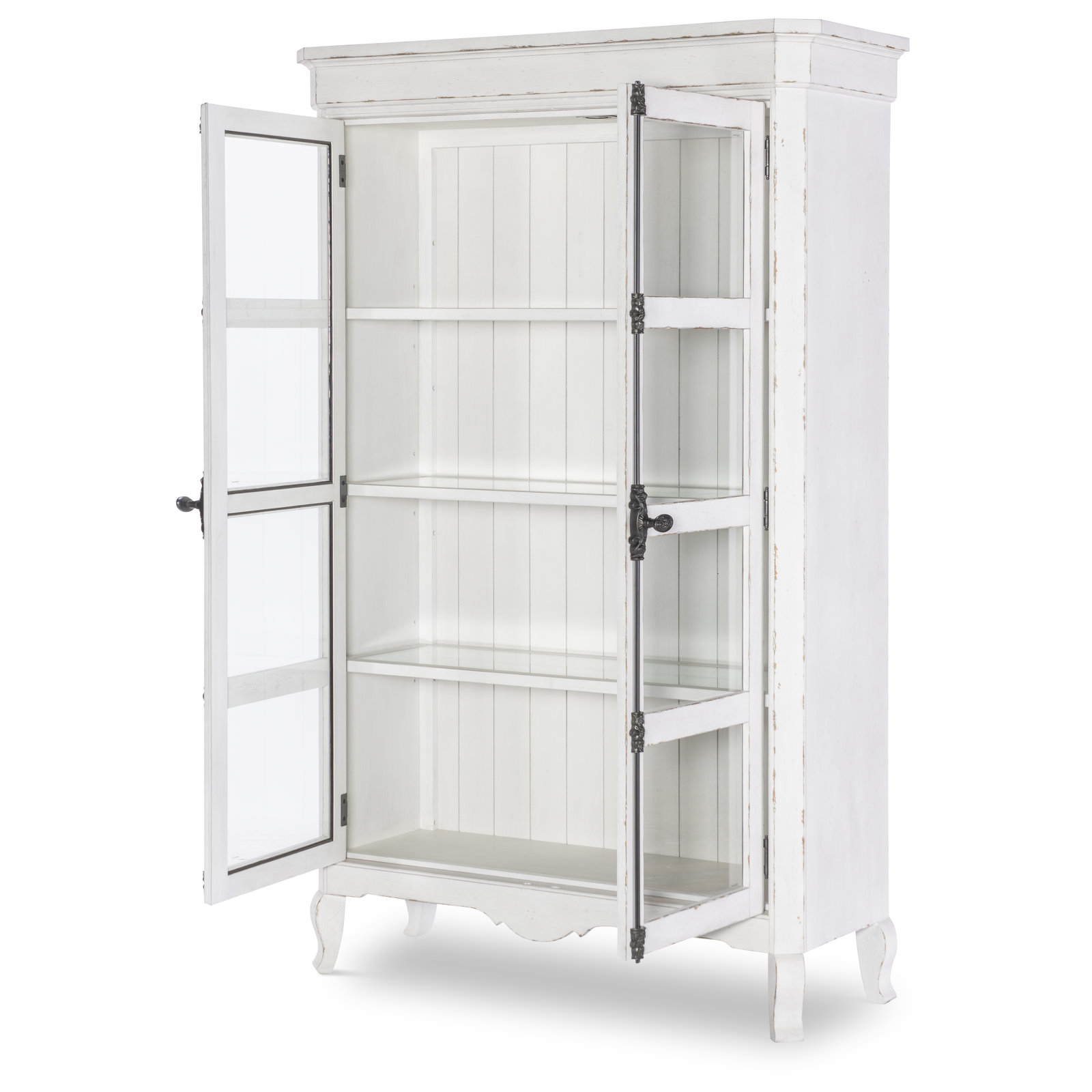 Country Living Oak Display Cabinet, White