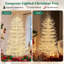 Arbre de Noël artificiel illuminé 6 pi avec 623 pointes enneigées et 420 lumières DEL blanc chaud pour déco des Fêtes