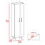 Garde-manger rectangulaire Halifax 2 portes gris clair et blanc Halifax