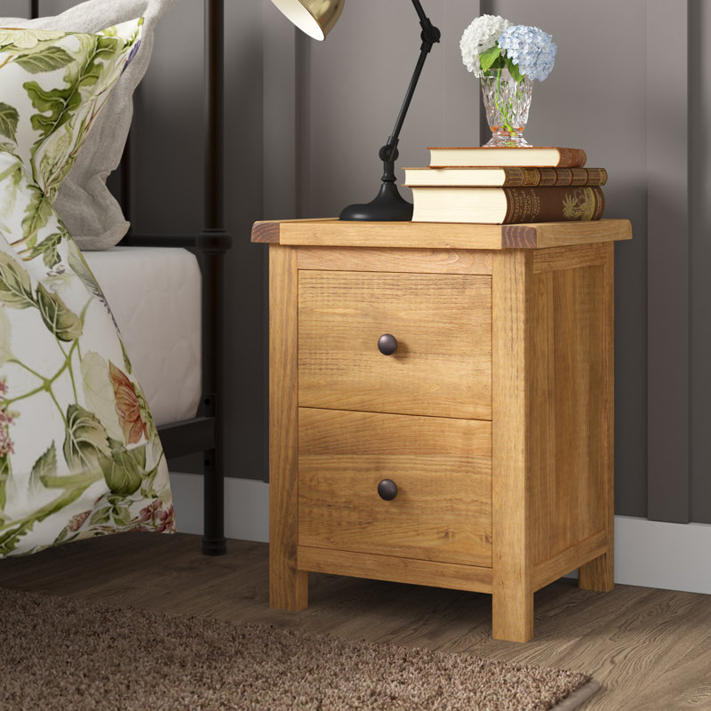 Audette 45cm W Solid + Manufactured Wood Bedside Table