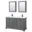 Ensemble de meuble-lavabo double 60 "avec miroir Deborah-357866697-357861964-357861966