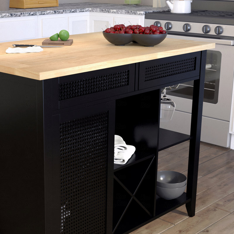 Îlot de cuisine autoportant extensible
