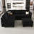 Allinson 7-Piece Velvet Freely Combined Modular Sofa L Shaped Couch Variable Sofa Bed Sleeper Apartment Living room Sectional Storage Sofa-101644912