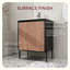 Armoire de meuble-lavabo moderne 24 po seulement, autoportante ou murale avec portes doubles à fermeture douce et tablette réglable, pieds en aluminium (23,4 po)