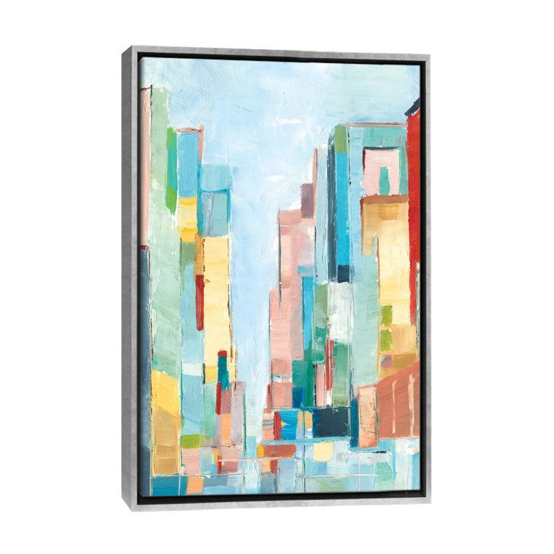 «Uptown Contemporary II» par Ethan Harper - reproduction d'art, Toile avec cadre argenté, H 60 po x l 40po x P 1,5 po