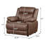Fauteuil d'appoint rembourré rembourré brun foncé