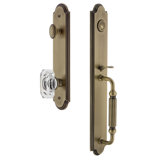 Complete Inactive Arc Dummy Handleset with Baguette Crystal Knob and Arc Rosette