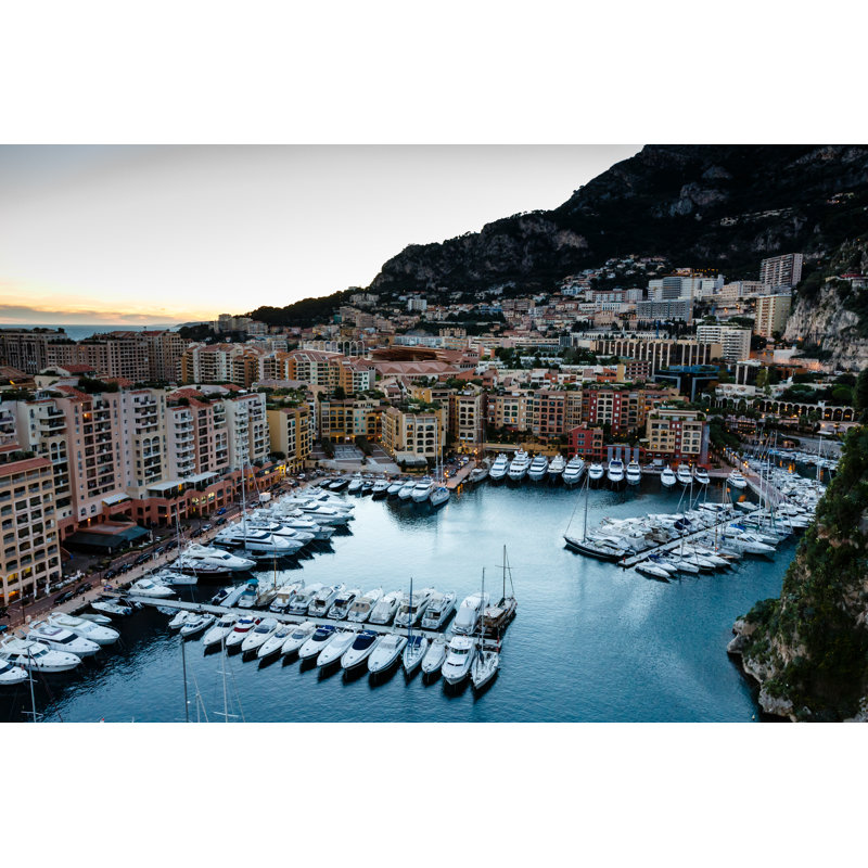 Monaco Harbor With Luxury Yachts by Anshar73 - Wrapped Canvas Print, 30cm H x 46cm W