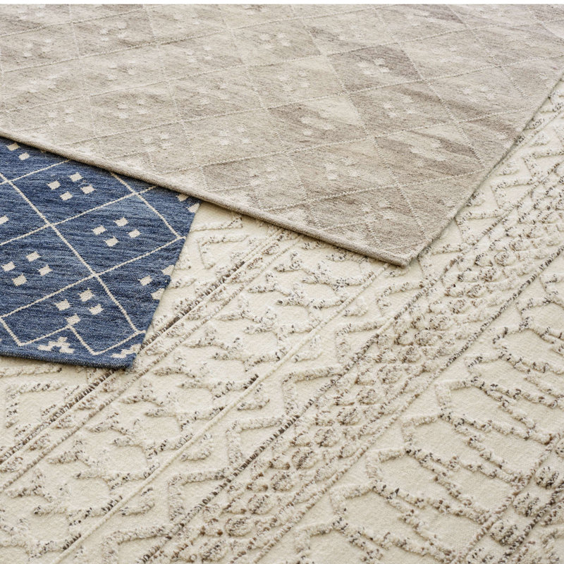 Kota Handwoven Wool Rug, Rectangle 2' x 3', Indigo