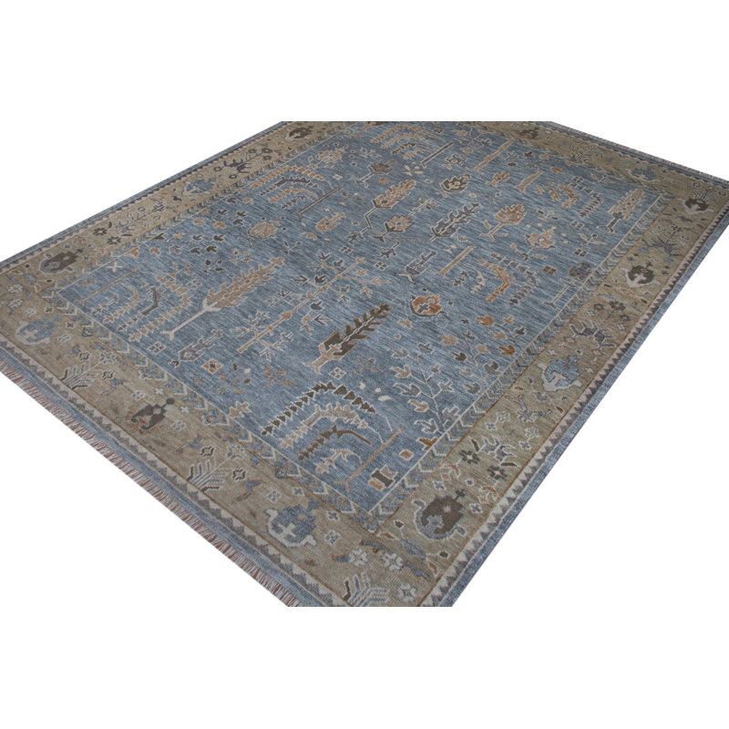 One-of-a-Kind Rectangle 10'1" X 13'9" New Age Area Rug Blue