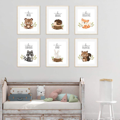Creevery Animals 6 - Piece Paper Print