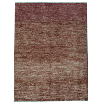 Tapis bourgogne et beige noué à la main de haute qualité Gabbeh