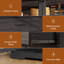 Buffet 60 "avec 4 portes en verre et 2 tiroirs-1639844568