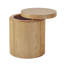 Table d'appoint ronde en bois de chêne massif 18 po Aaric-1589255989