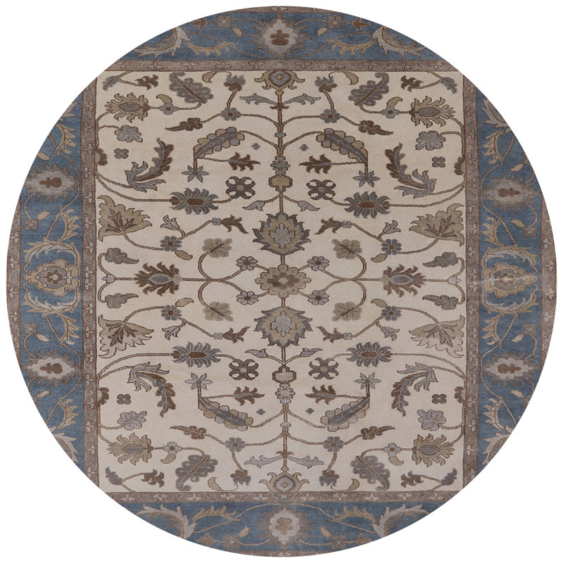 Arisdages Oriental Indoor Rug, Round 7'