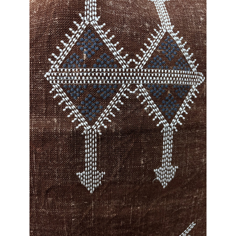 Hand Embroidered Boho Throw Pillow Cover