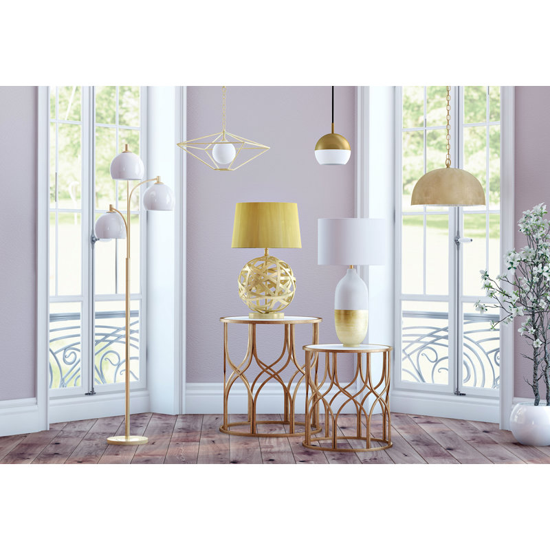 Macy 1 - Light Gold Geometric Pendant