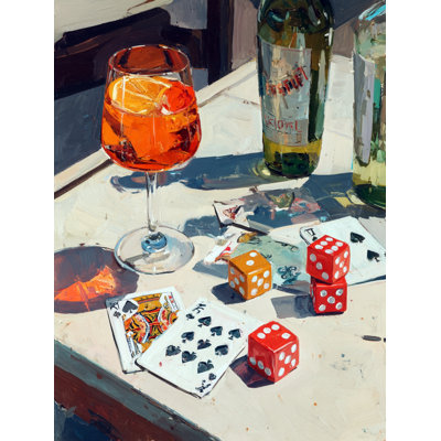 Amber Game Night Wrapped Canvas Wall Art
