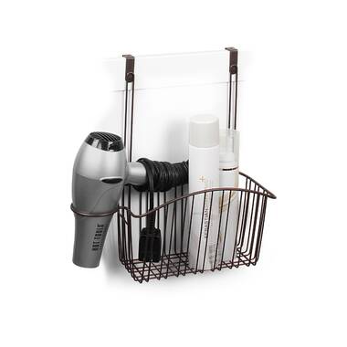 Beil Metal Wire Over Door Hair Care & Styling Tool Organizer - Bathroom Storage Basket Rebrilliant Finish: Silver