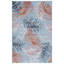Power Loom 88% Polypropylene/12% Polyester Floral Area Rug in Blue / Rust-1074013656