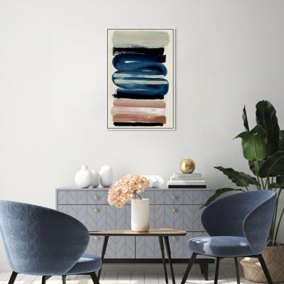 «Blue Naturals», reproduction d'art sur toile encadrée bleue et noire 