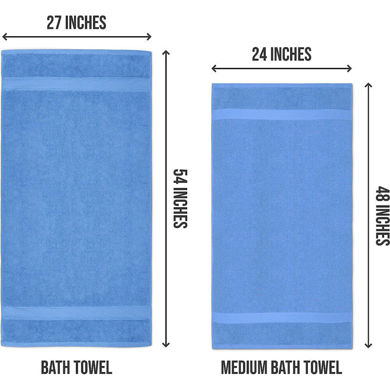 Cassada Cotton Bath Towel, Electric Blue