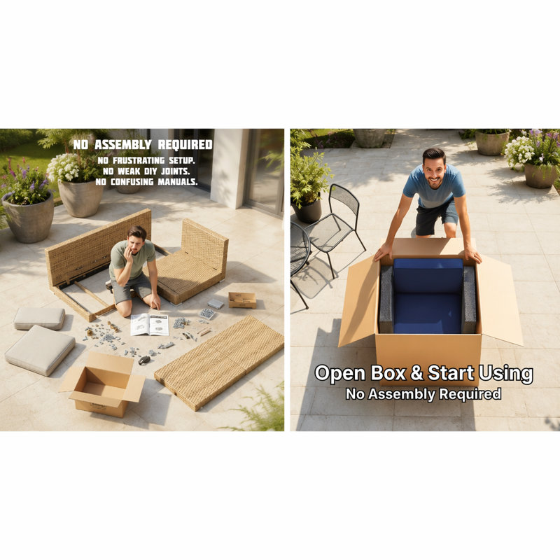 Comfortable Upholstered Accent Armchair – No Assembly Required