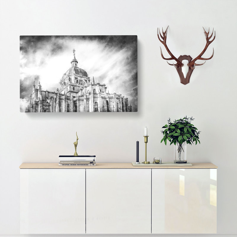 Almudena Cathedral In Madrid Spain - Wrapped Canvas Painting, 50cm H x 76cm W x 3cm D