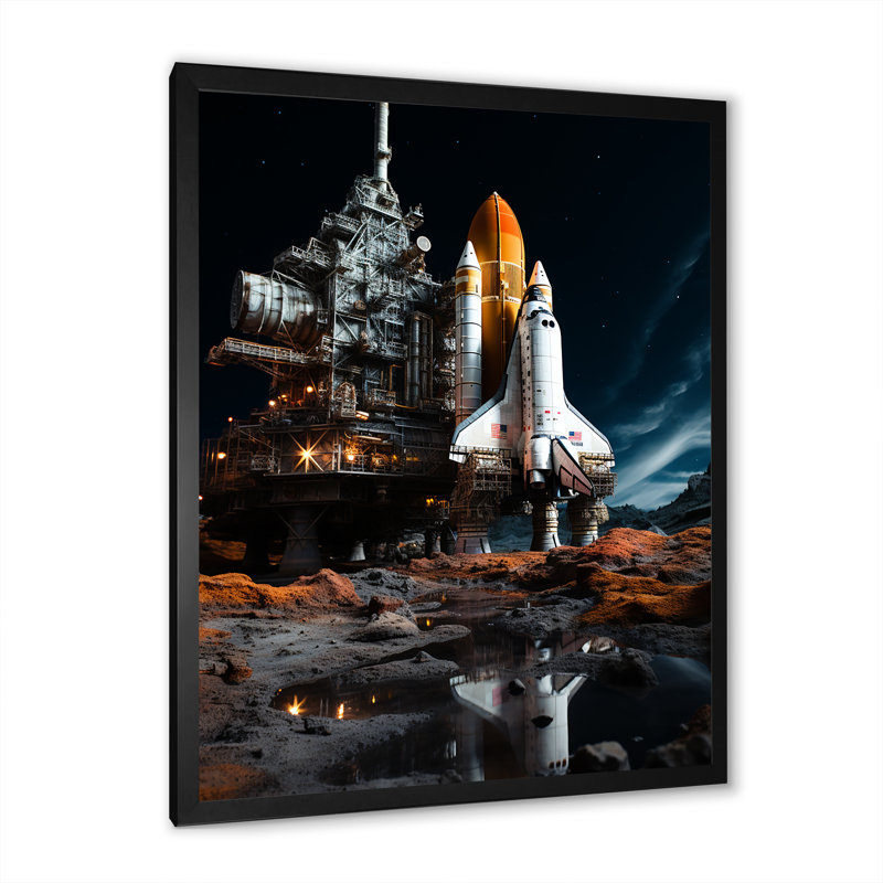 Impression sur toile Caernarton, H 32 po x l 16 po x P 1 po, Cadre photo noir