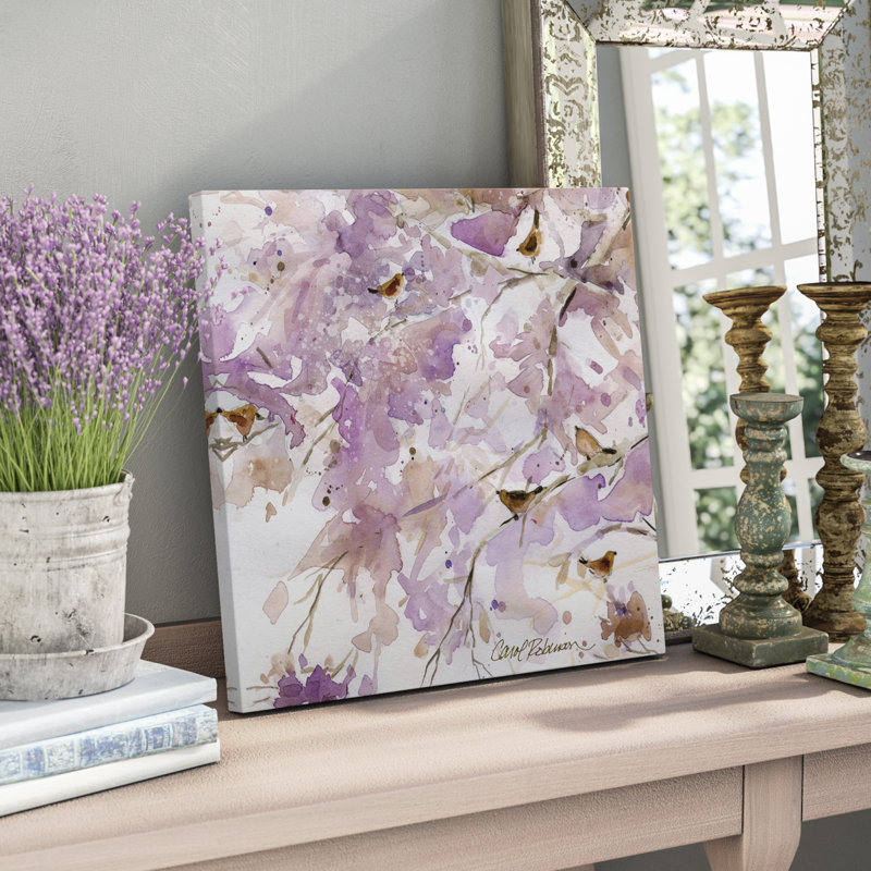 «Lavender Spring II», reproduction de peinture à l'huile sur toile tendue, H 24 po x l 24 po x P 1,5 po