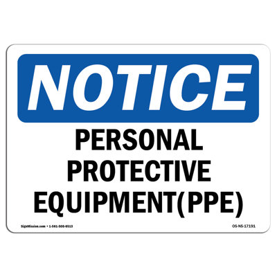 Personal Protective Equipment (PPE) Aluminum Sign 12 x 18