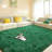 Shag Area Rugs for Living Room, 6x9 ft Soft Fluffy Rugs for Bedroom, Nursery, Kids Room Home Decor, Dark Green-2071475025